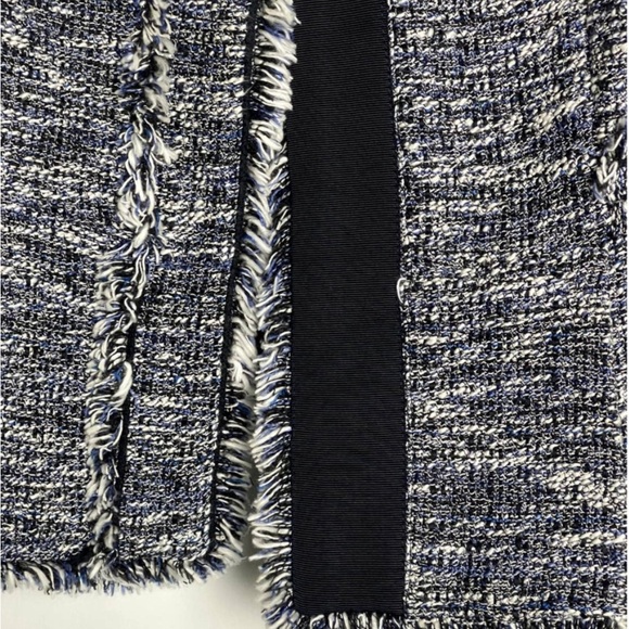 Ann Taylor Long Sleeve Fringe Tweed Peplum Jacket - Picture 5 of 7